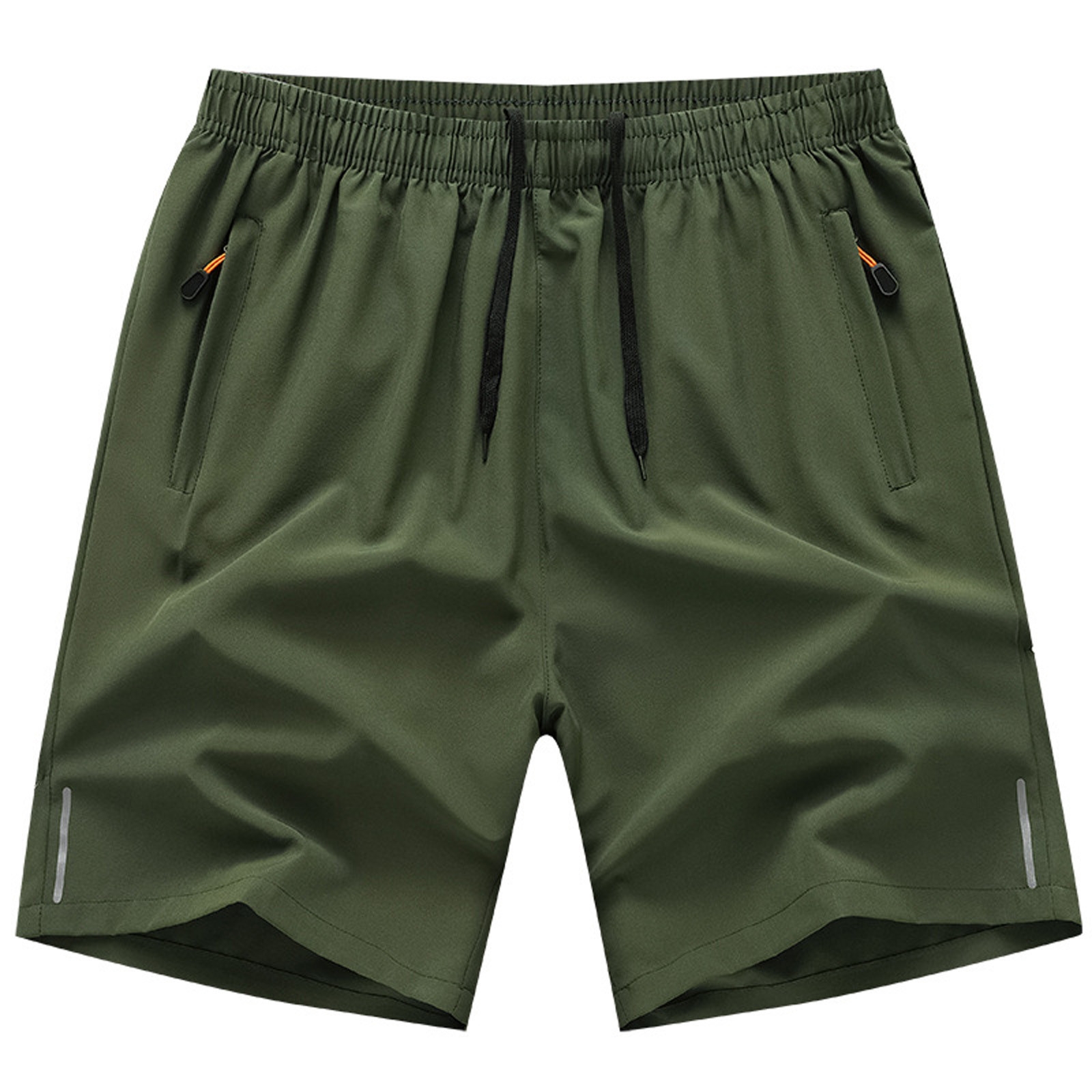 thumbnail image 4 of Pantalones cortos de color liso con bolsillo con cremallera para hombre, poliéster transpirable, deportivos informales, ropa de verano, M-XXXXXXXXL, 4 of 4